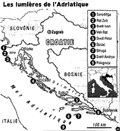 Cliquez ici pour voir une carte plus détaillée de la Croatie