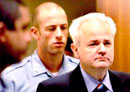 Slobodan Milosevic au TPI à La Haye.