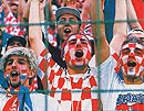Les supporters croates lors de la Coupe du monde en France