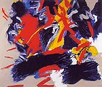 "Agression rouge", 2002, Edo Murtic, acrylique sur toile,162x190