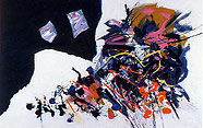 "L'arrivée brune", 2002, Edo Murtic, acrylique sur toile, 130x195