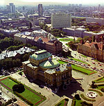 La place de l'opéra national à Zagreb