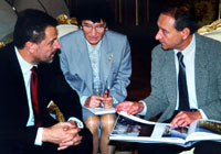 Milan Bandic et Bertrand Delanoë le 6 novembre 2001 à Paris