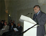 Le président croate prononce son allocution d'inauguration à Fontevraud